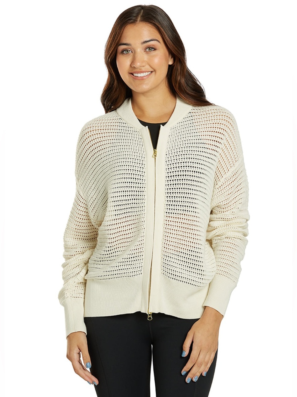 Varley Ward Knit Jacket in Cream